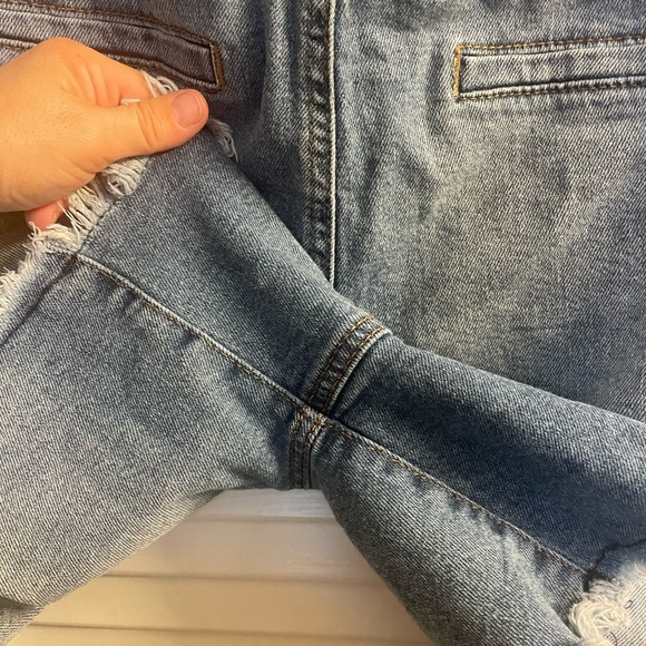 Celebrity Pink High Rise Drawstring Waist Medium Wash Jean Cutoff Shorts XXL - Picture 5 of 8